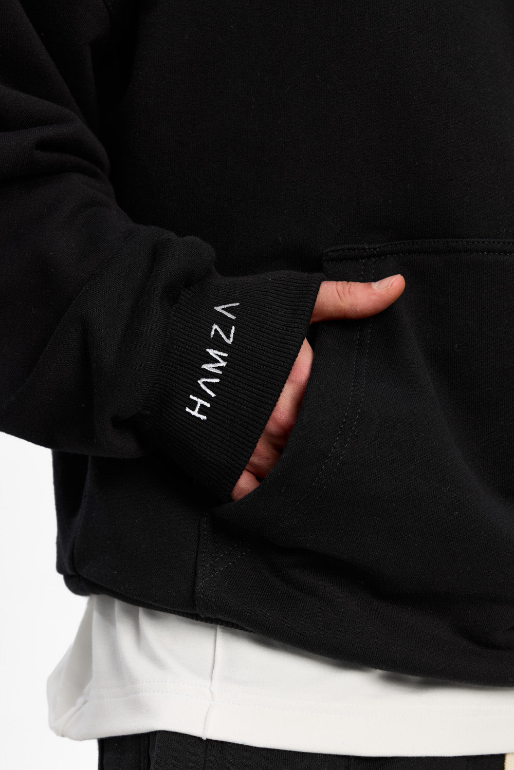 Blacky V2 Black Cotton Hoodie
