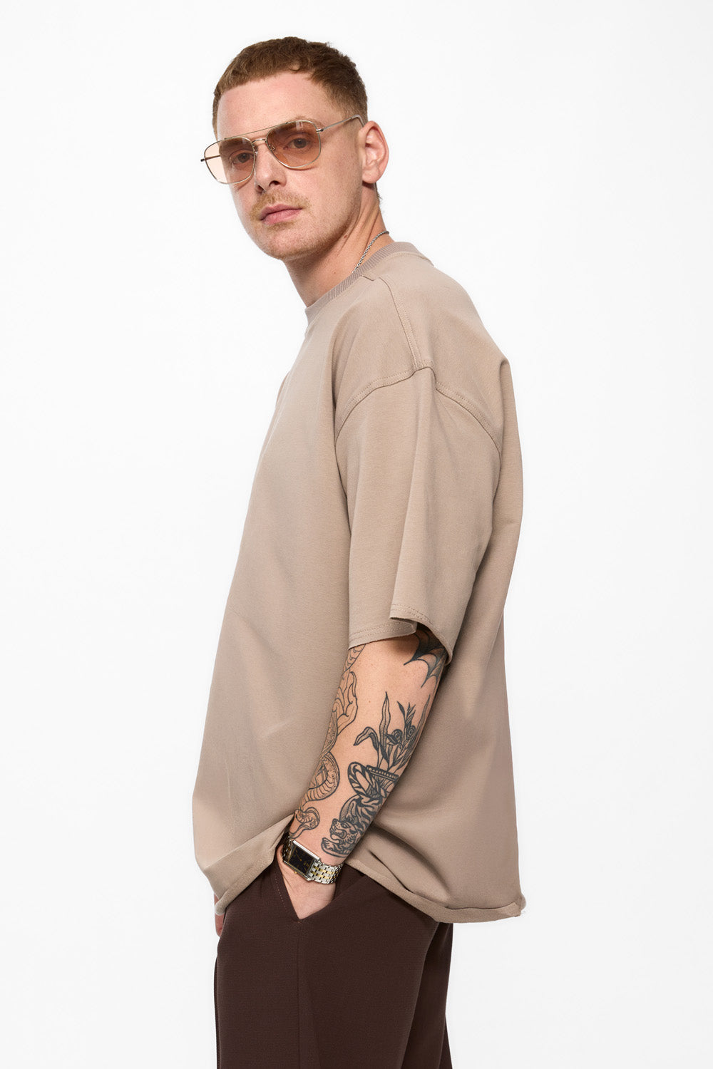 Oversized Beige T-shirt