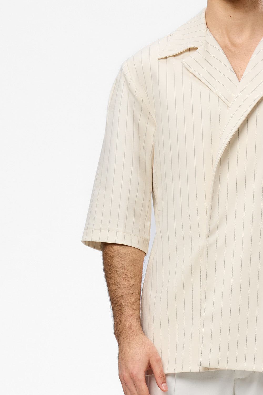 Riviera Vanilla with stripes Cloth Jacket