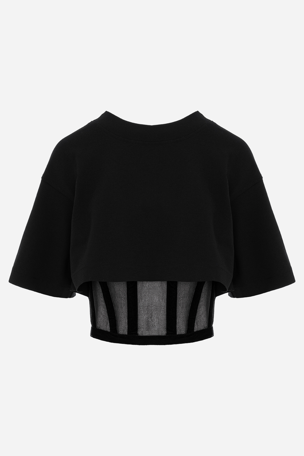 Beżowa koszulka La Perle z nadrukiem W