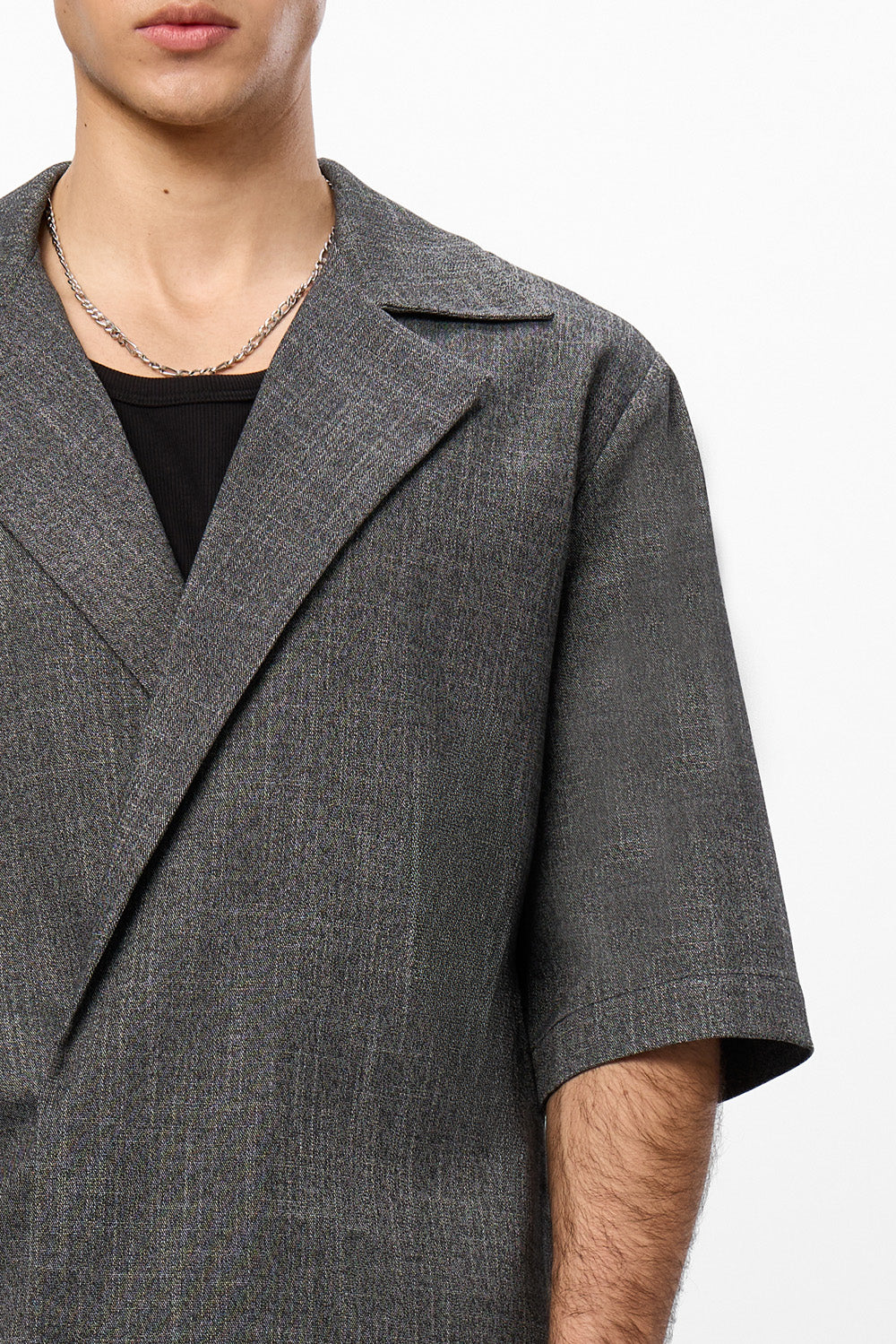 Riviera Black Melange Cloth Jacket
