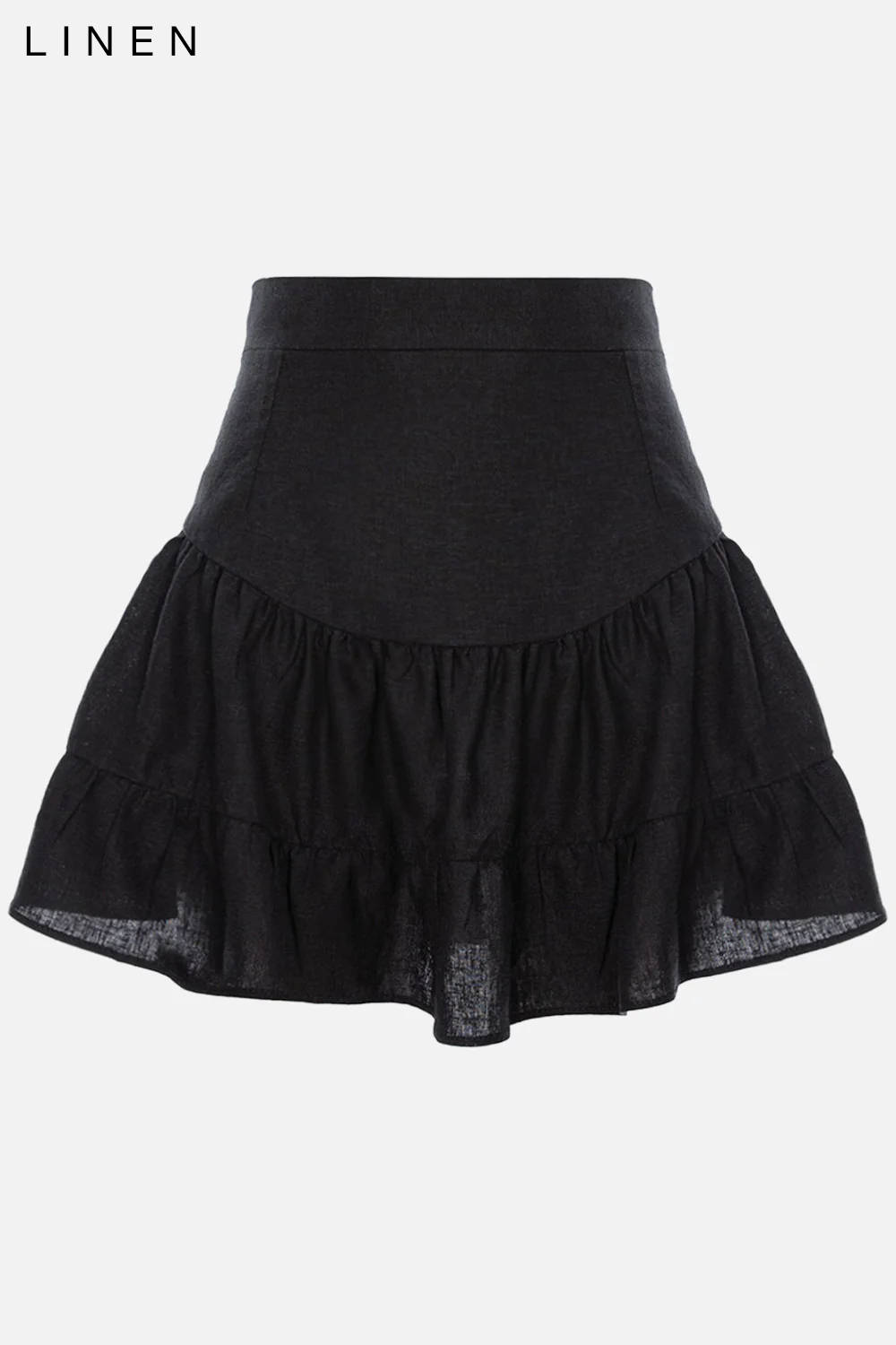 Bali linen black skirt