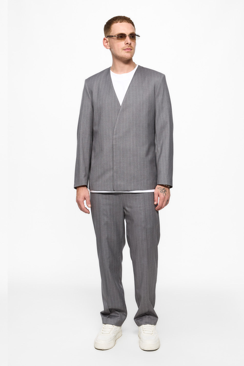 247 grey with stripes cloth pants