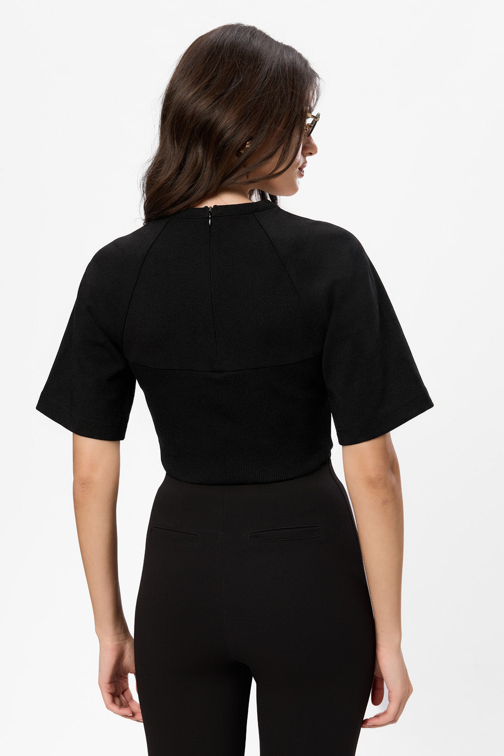 Beżowa koszulka La Perle z nadrukiem W