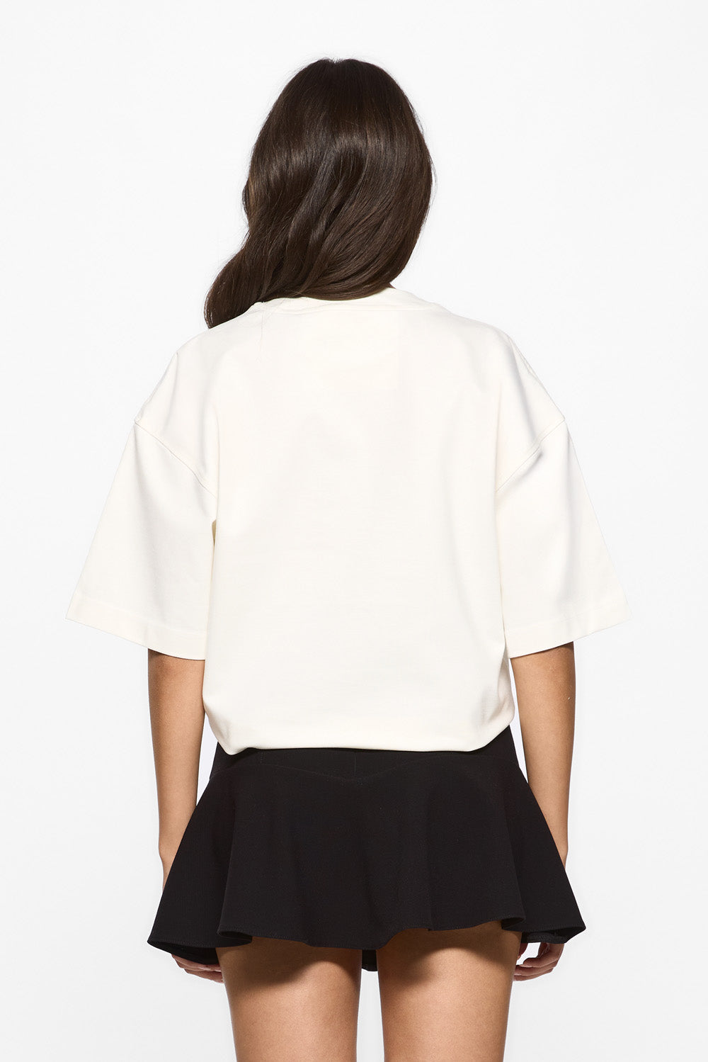 Koszulka Belle z kwiatową aplikacją w kolorze off-white W