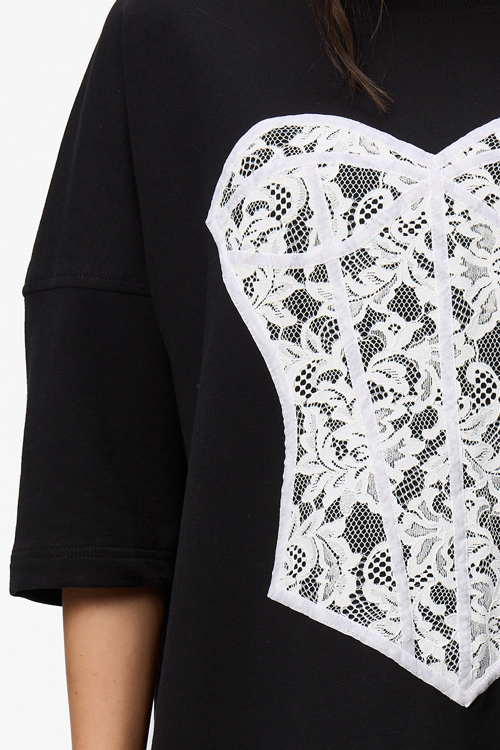 Silhouette Stitched Corset Black Dress