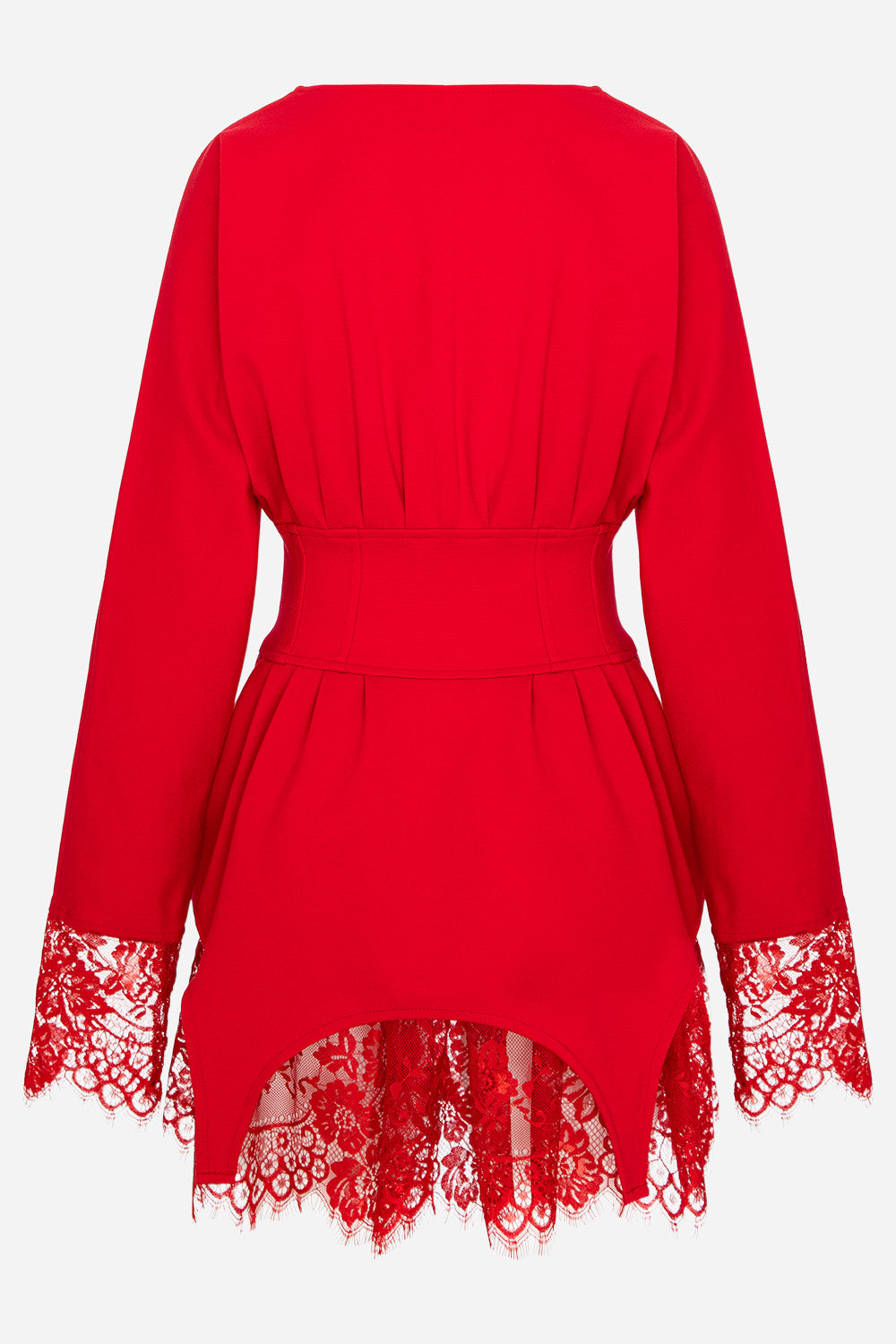 Czarna bluzka-sukienka Kaia z rękawami na gumkę i ukrytym zamkiem bocznym.