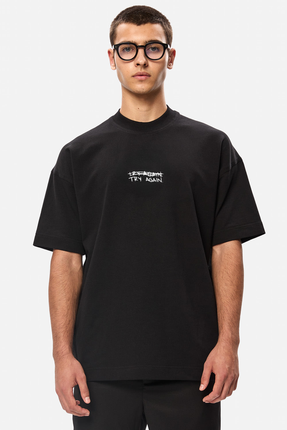 Tricou negru de barbati cu broderie Ra | Confort & Eleganță | Negru | Atelier Hamza