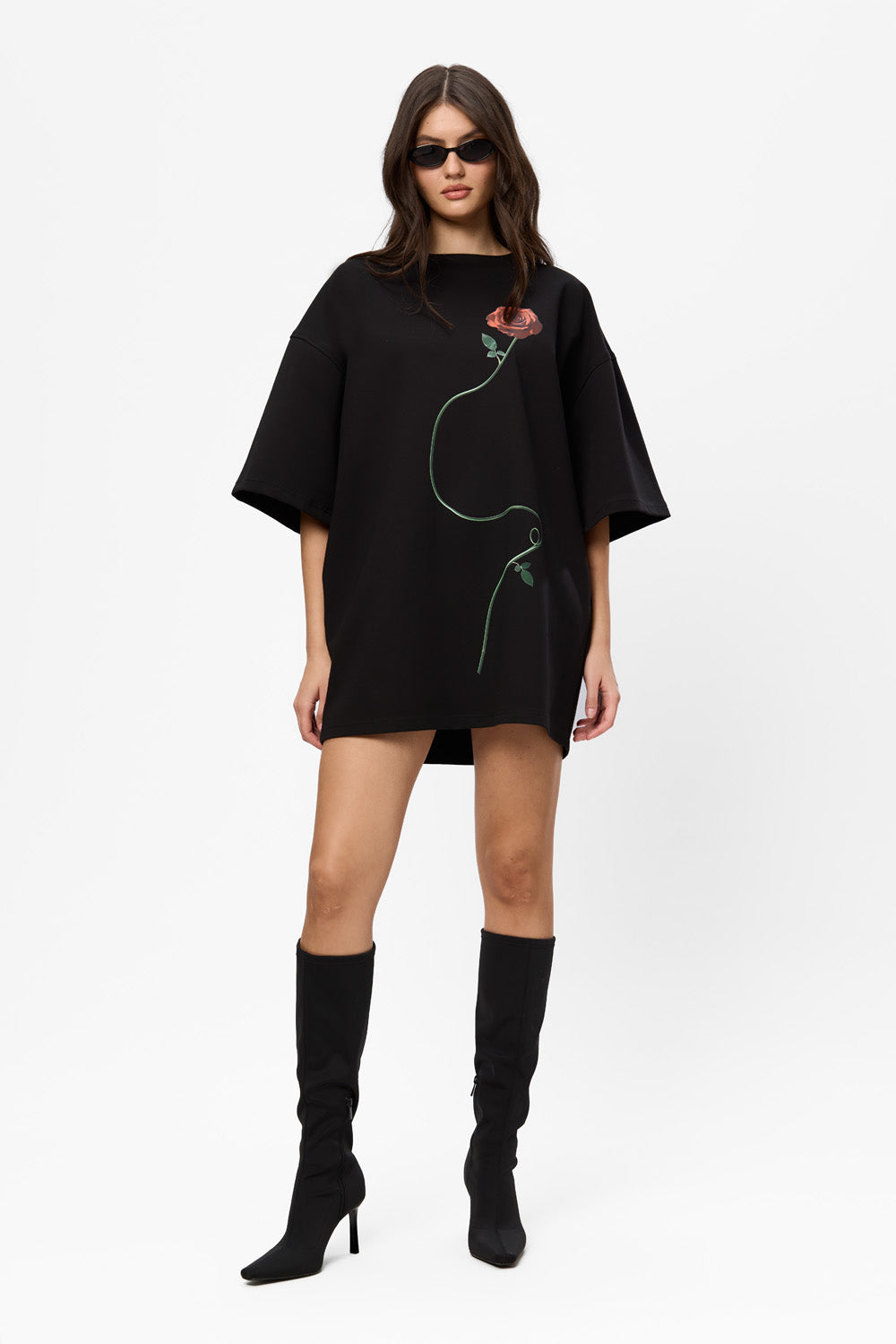 Sukienka T-shirt Bandana z nadrukiem gorsetu