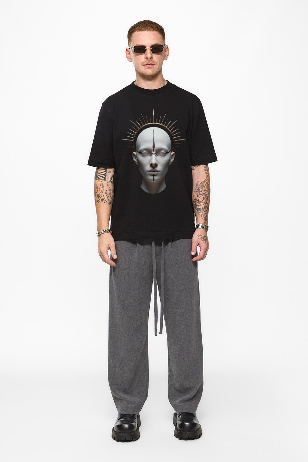 Tricou alb cu imprimeu Riyad