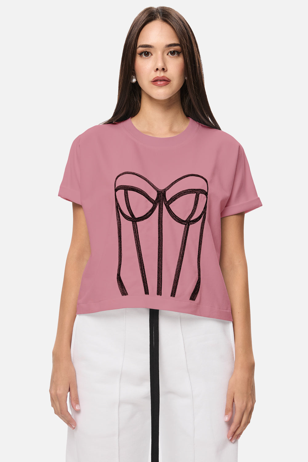 Muse Embroidered White T-shirt W