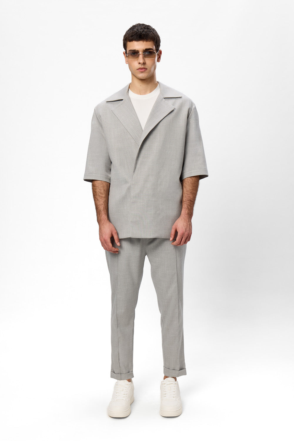 Riviera Grey Melange Cloth Jacket