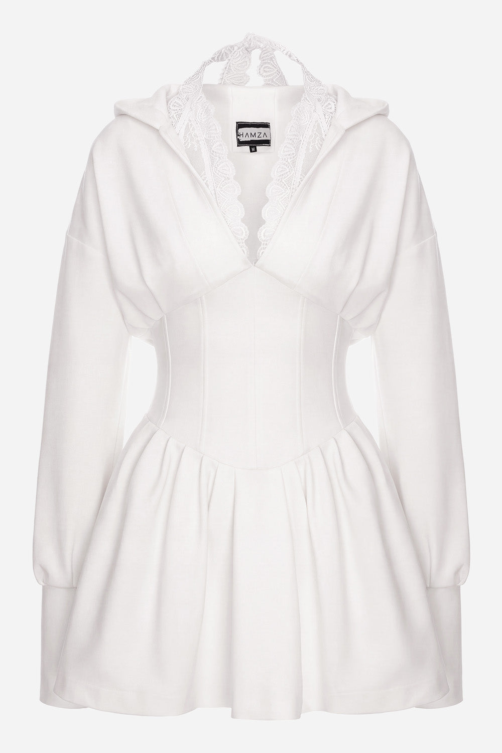 Czarna bluza z kapturem Karol z gorsetem