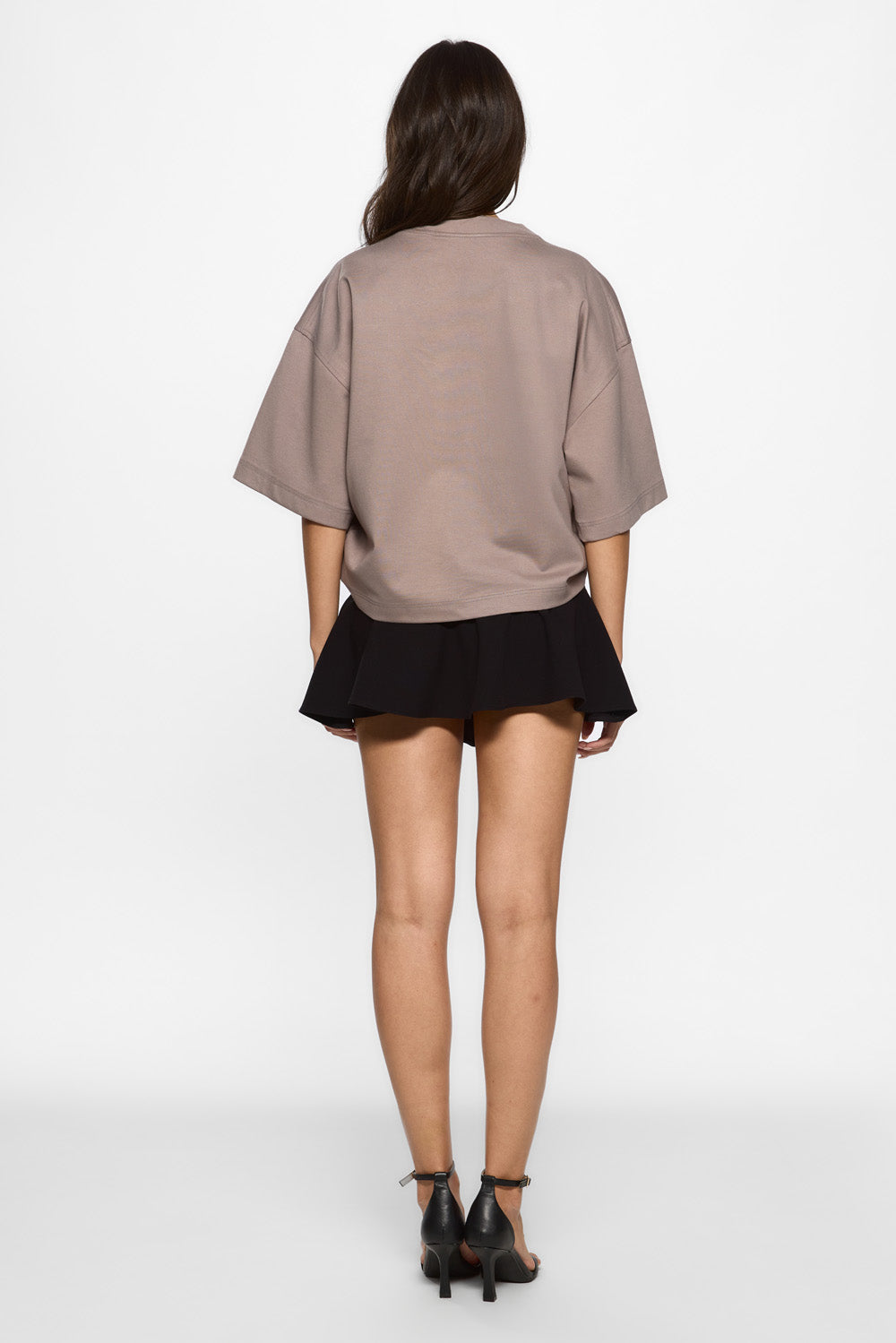 Belle with floral applique beige T-shirt W