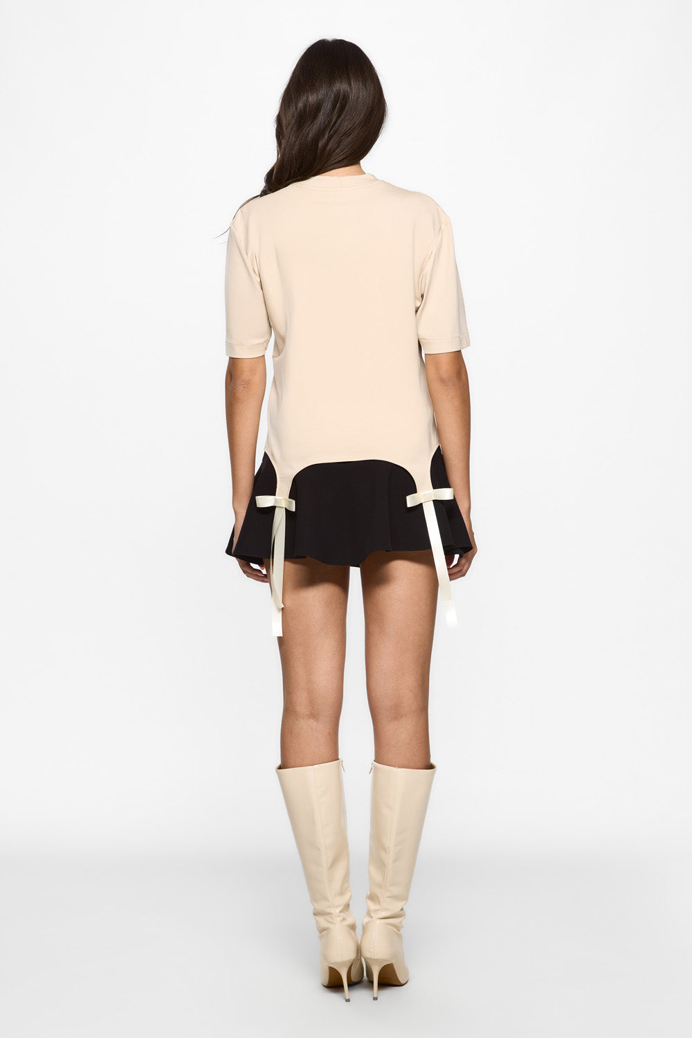 Charme Vanilla T-shirt with hand applied bows