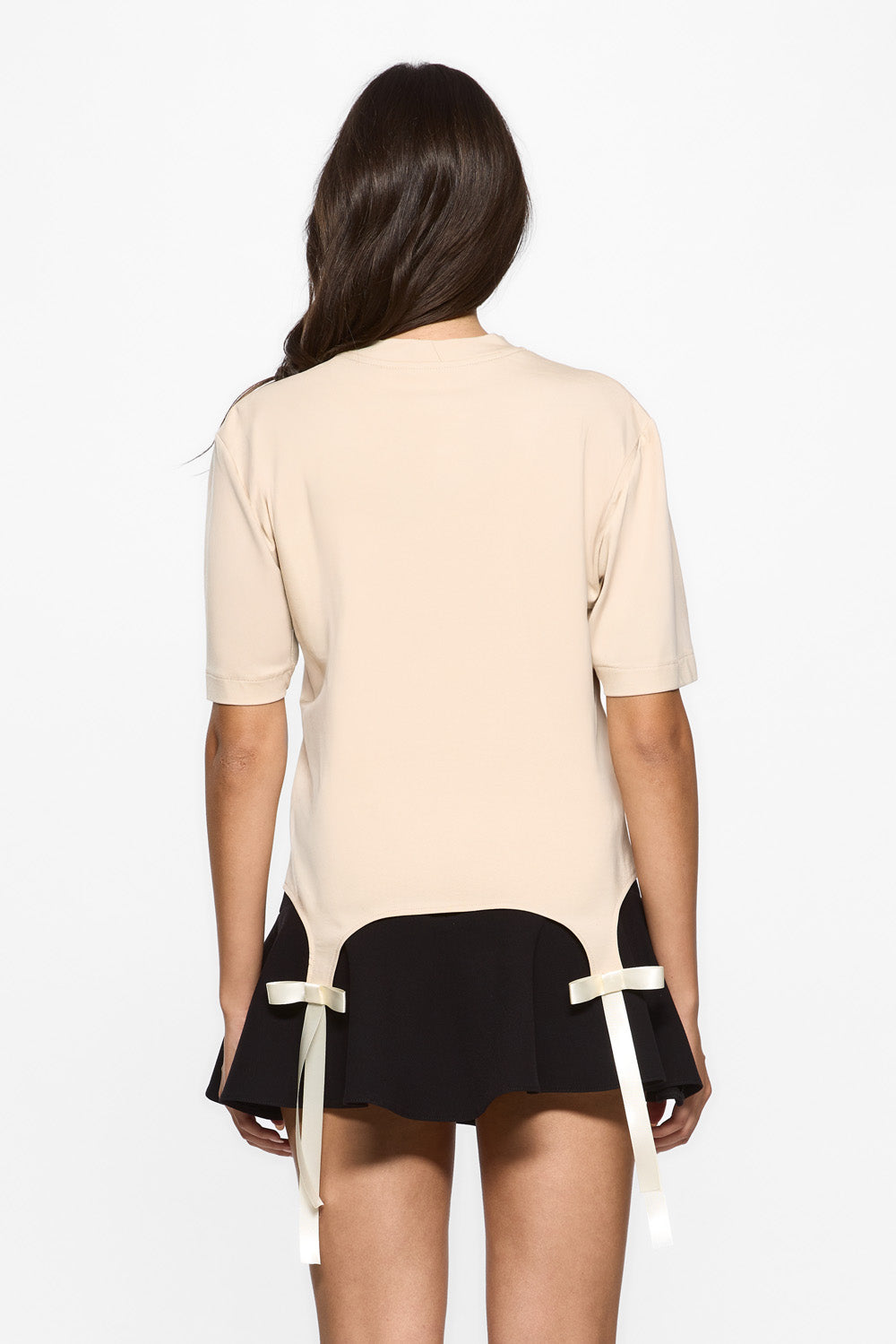 Charme Vanilla T-shirt with hand applied bows