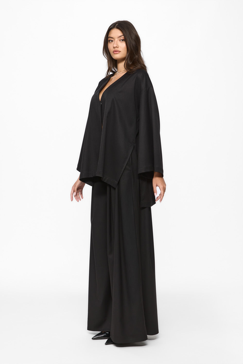 Kimi Black Cloth Cardigan