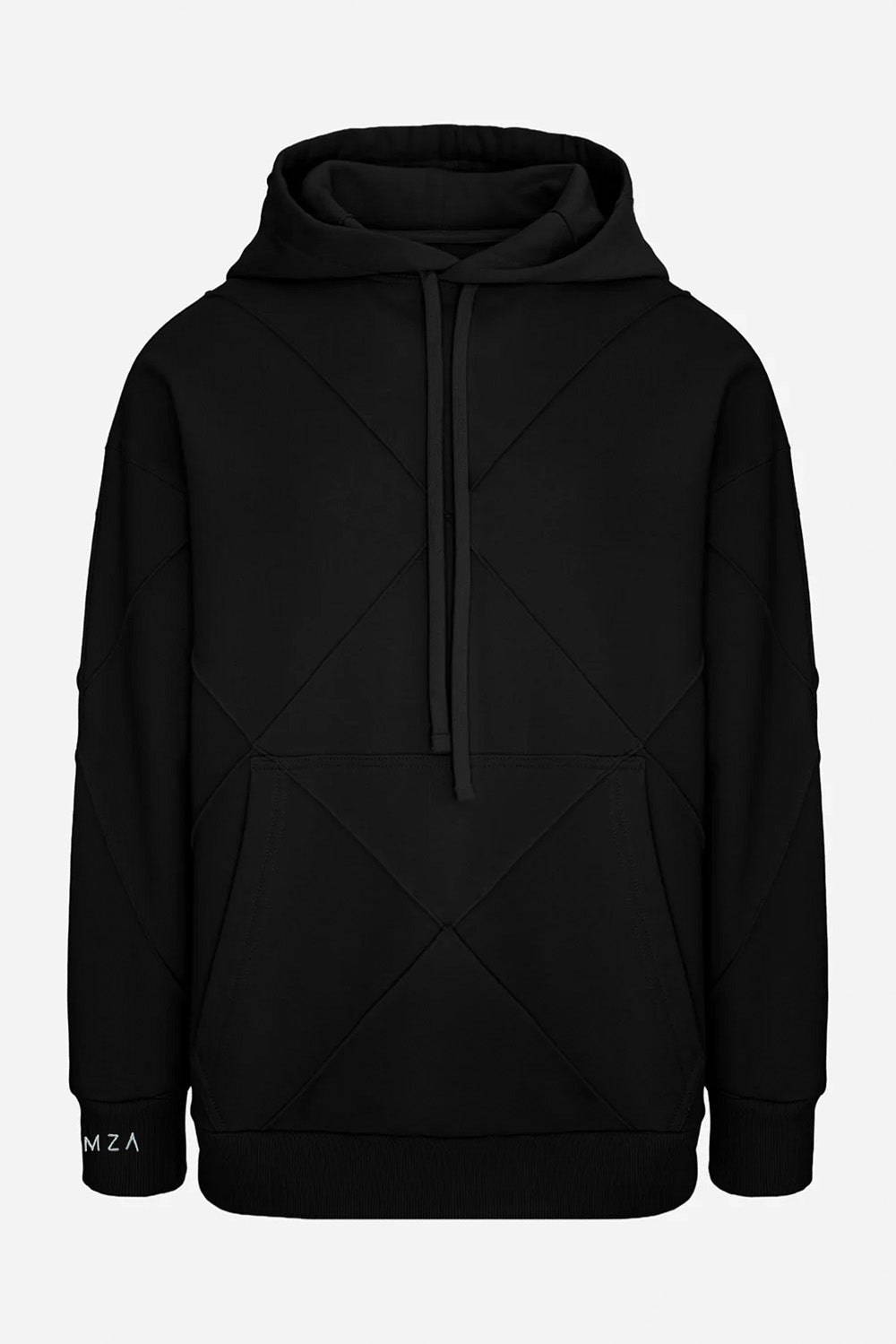 Diamond Black Cotton Hoodie