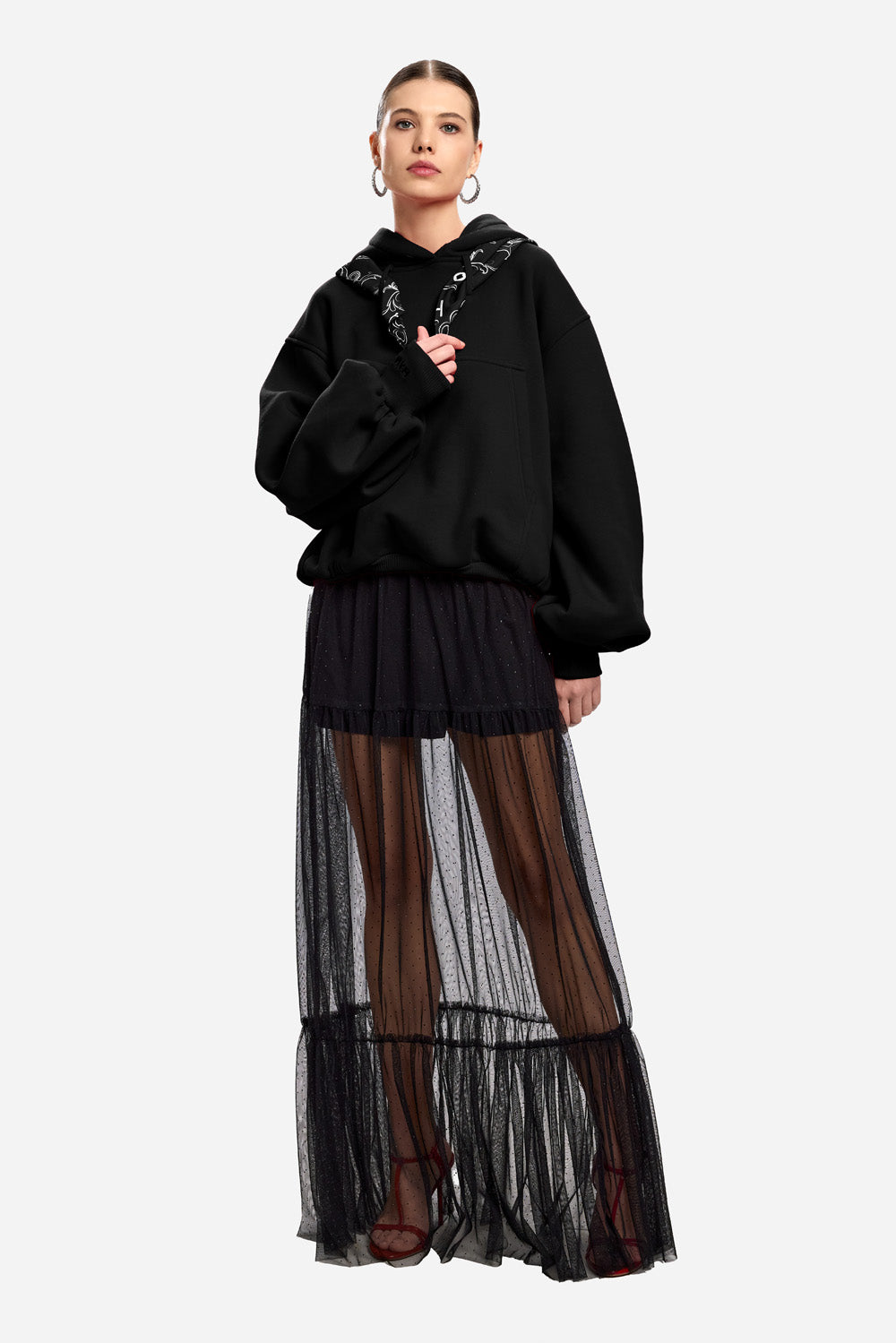 Scarlett Black fleece Hoodie