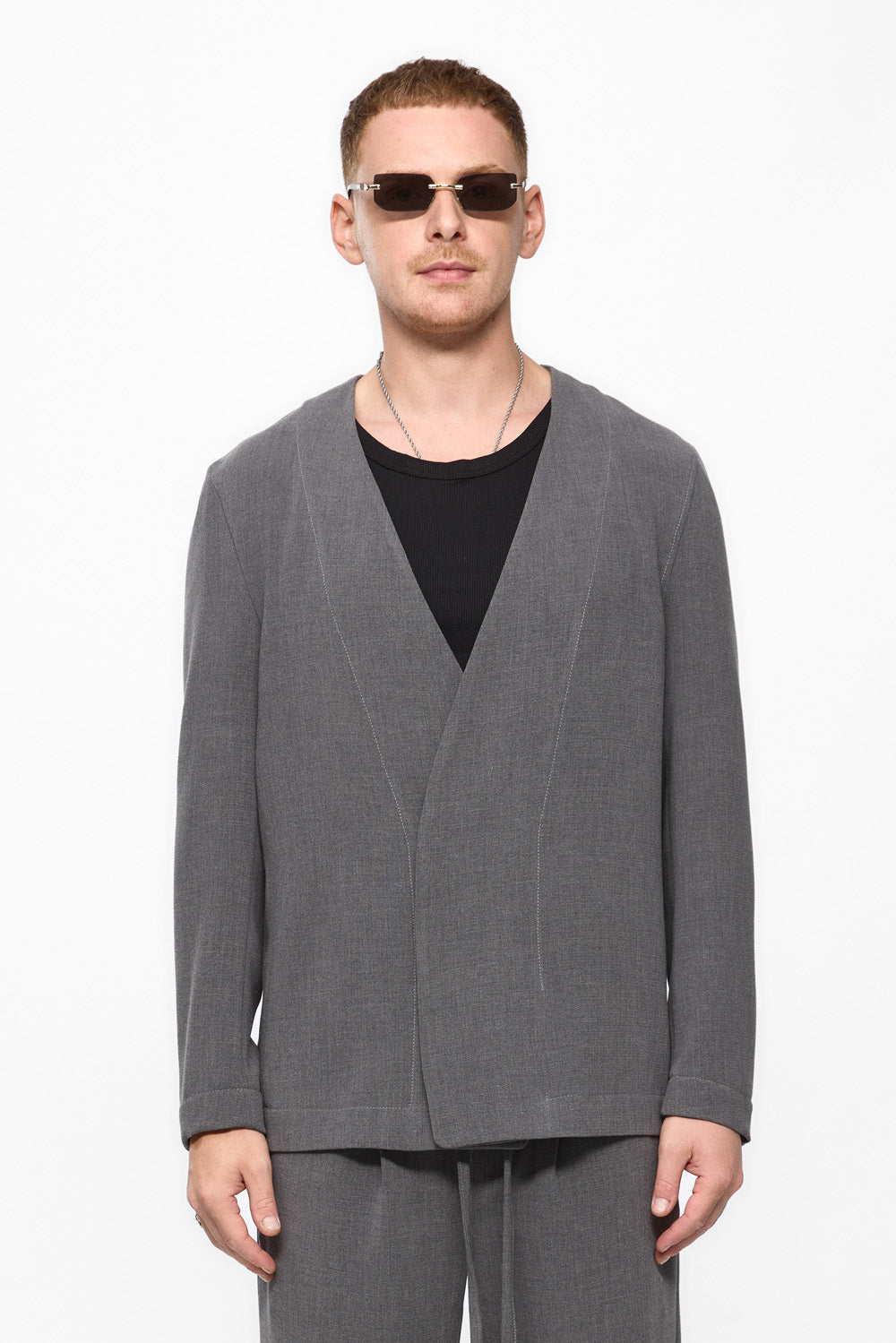 Cardigan 247 V2 | Bărbați | Gri | Stil Modern & Elegant | Confort & Funcționalitate | Atelier Hamza