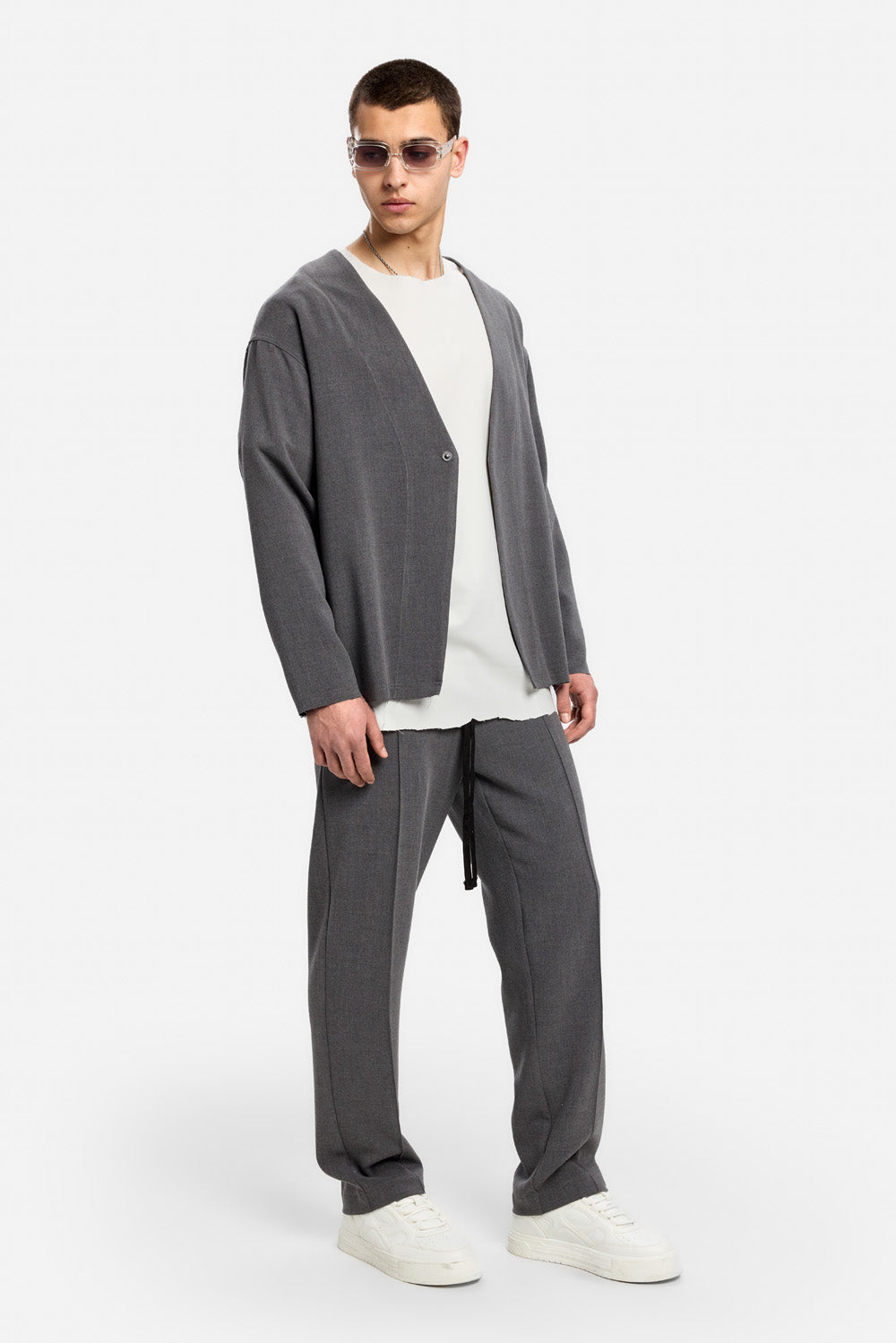 Pantaloni din stofa 247 | Bărbați | Gri | Stil Modern & Elegant | Confort & Funcționalitate | Atelier Hamza