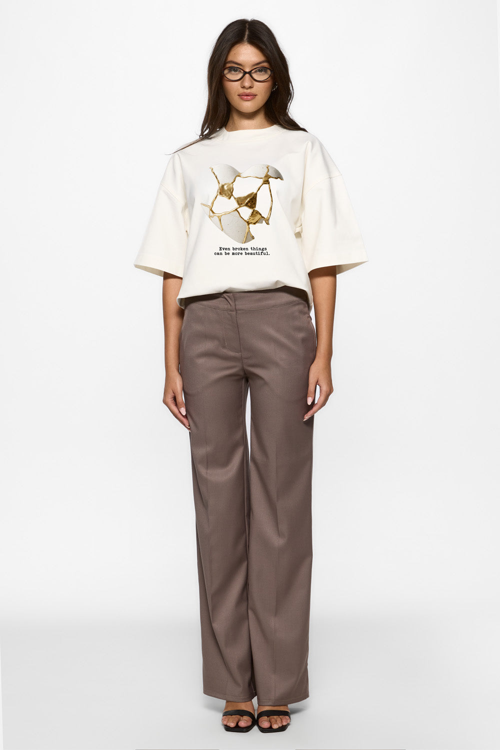 Charmante drukowana koszulka w kolorze Off-White W