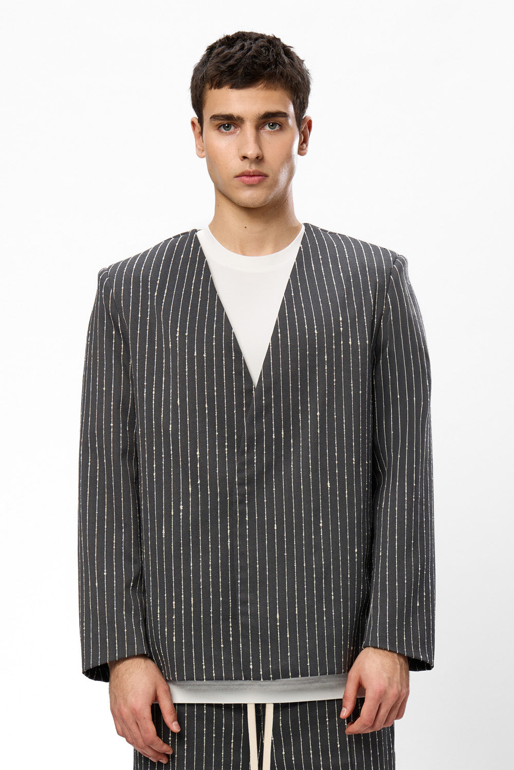 247 Black Striped Blazer