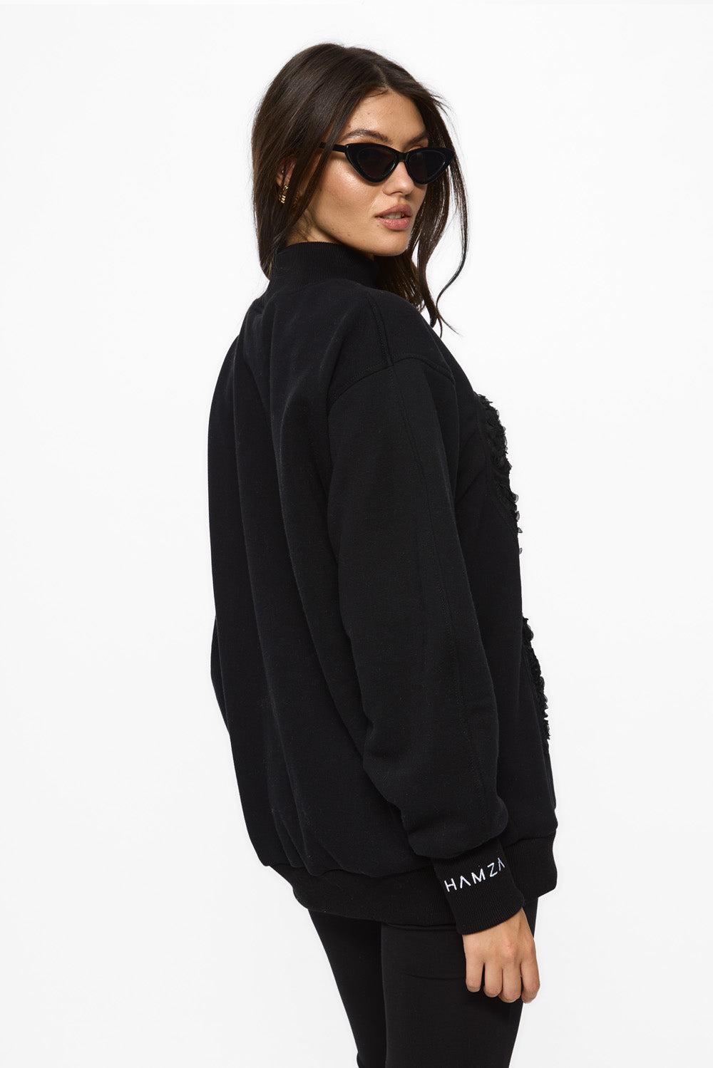 Kora Rose Black Turtleneck