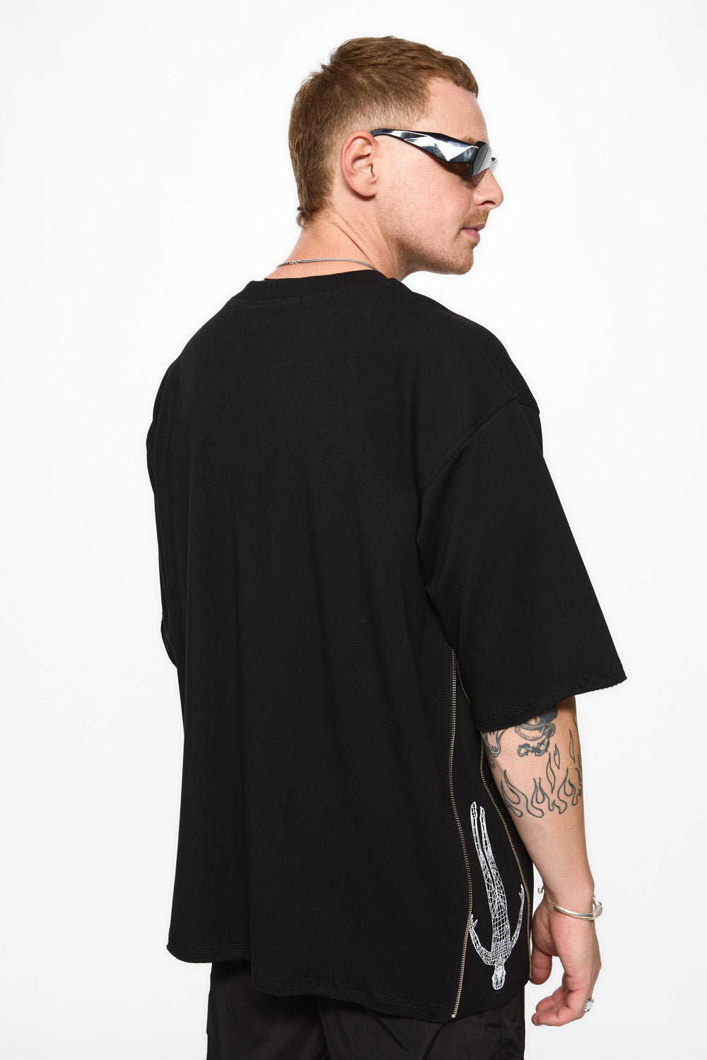 Dark printed black T-shirt