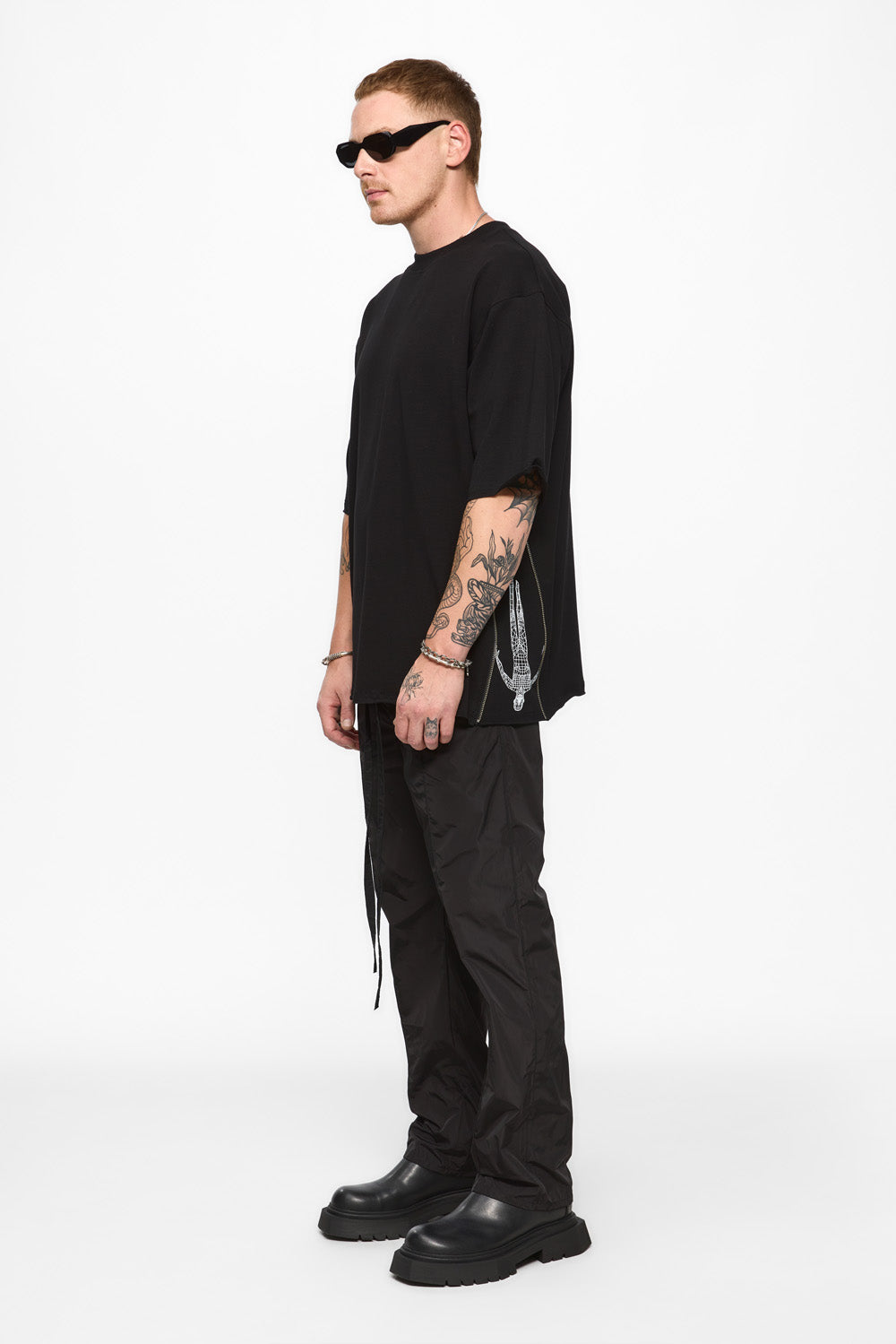 Dark printed black T-shirt