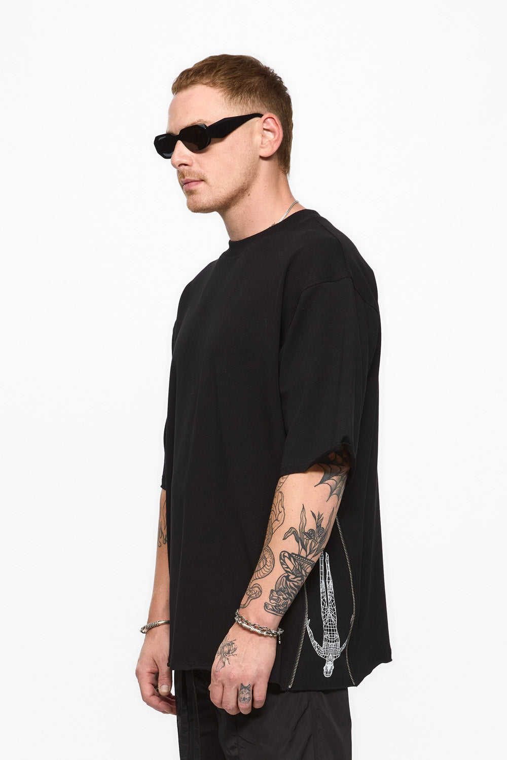 Dark printed black T-shirt