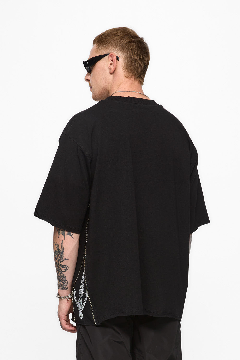 Dark printed black T-shirt