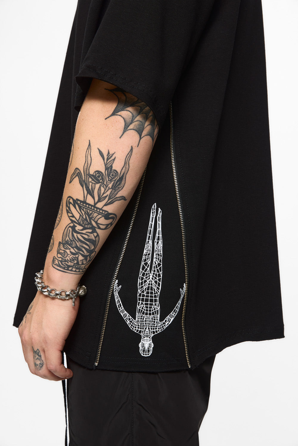 Dark printed black T-shirt