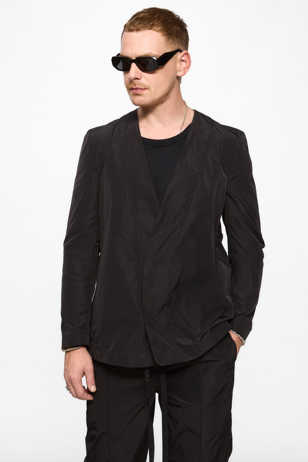 247 Black Polyamide Cardigan