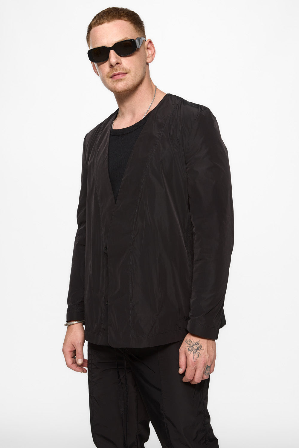 247 Black Polyamide Cardigan
