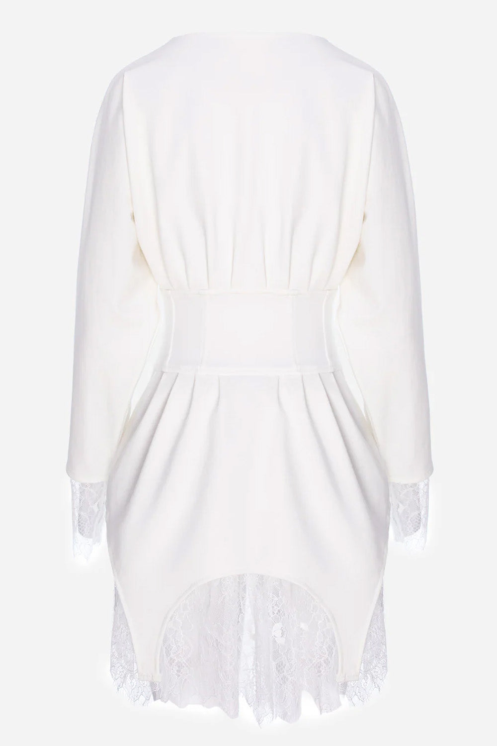 Kaya v2 off-white dress with lace and garter straps