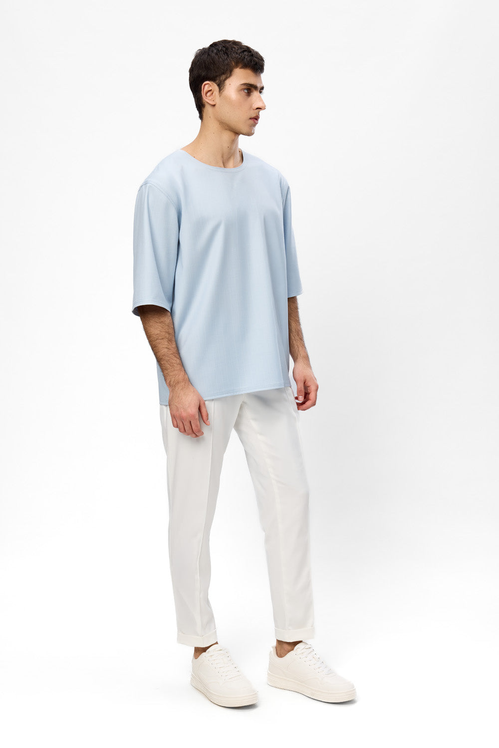 Thom striped light blue cloth T-shirt