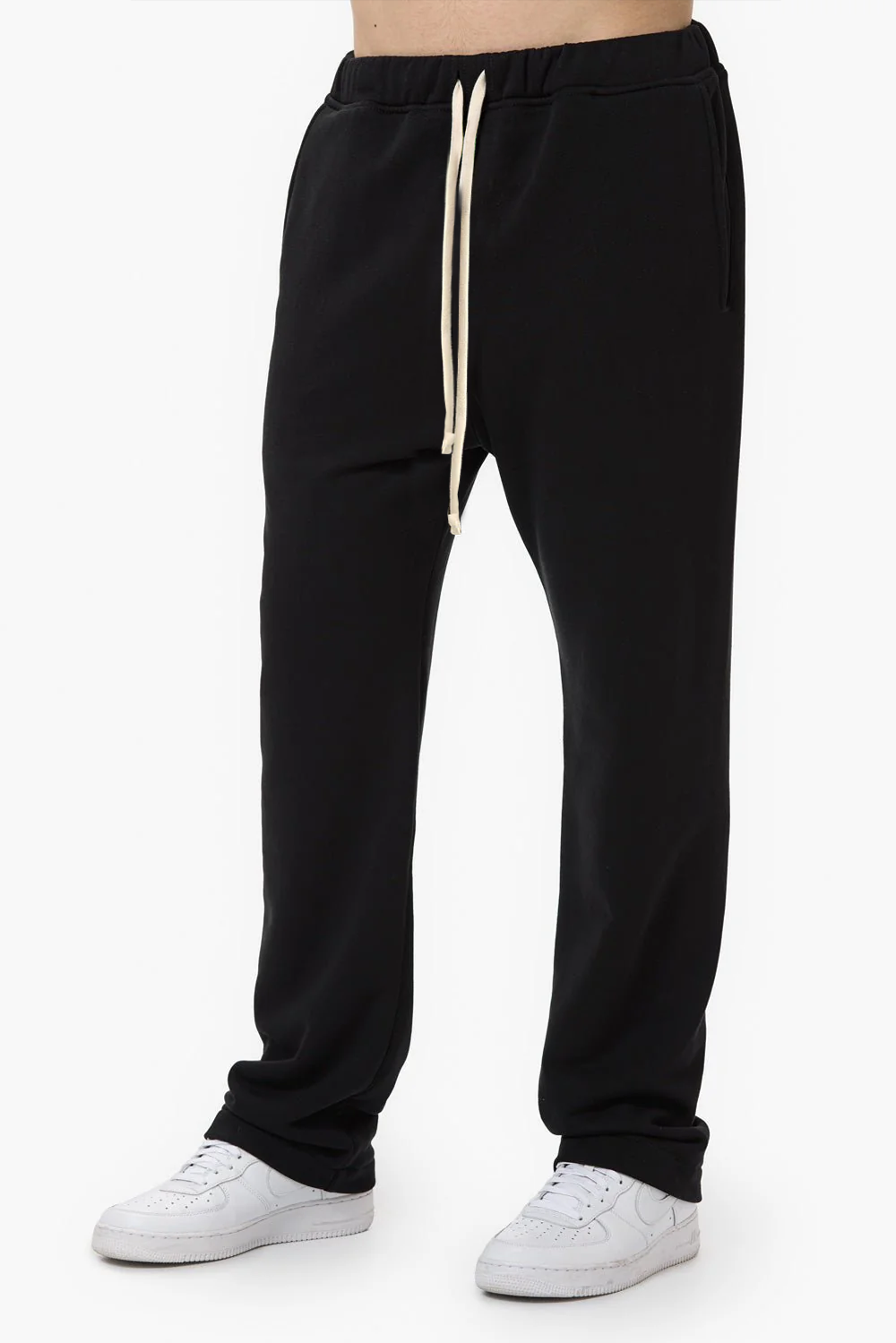 247 Czarne Spodnie Dresowe Męskie