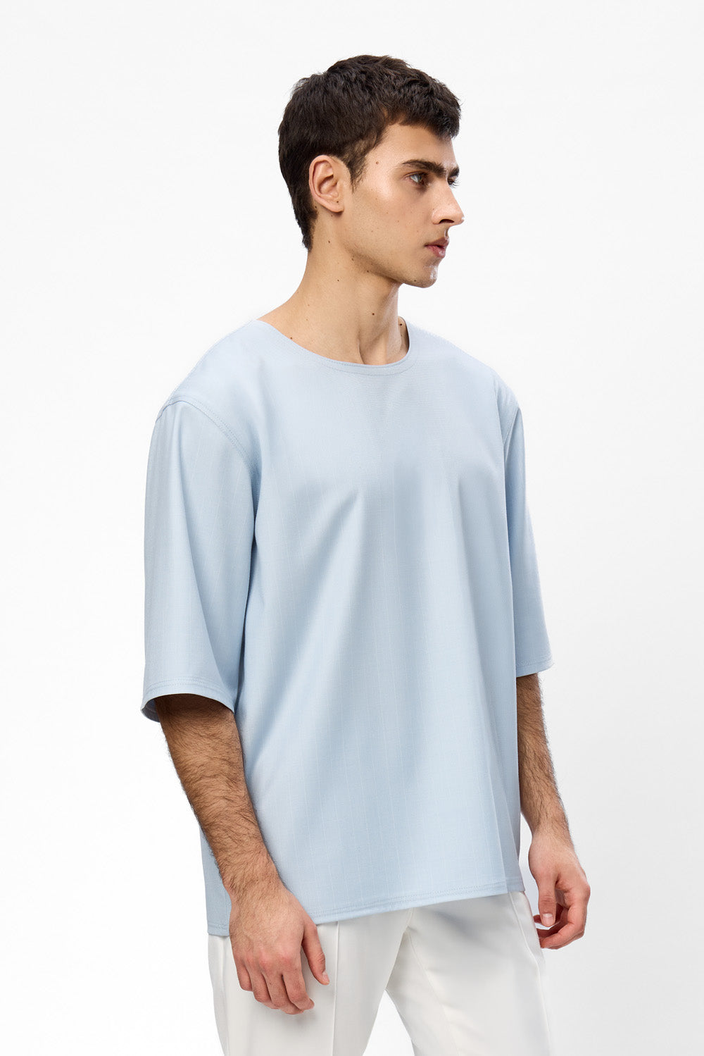 Thom striped light blue cloth T-shirt