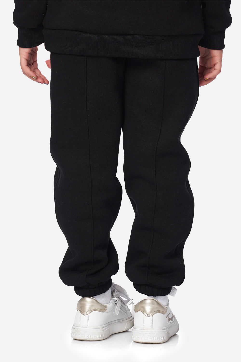 Pantaloni negriu copii "Teddy" cu design ursuleț, mânecă lungă, jucăuș, Atelier Hamza.