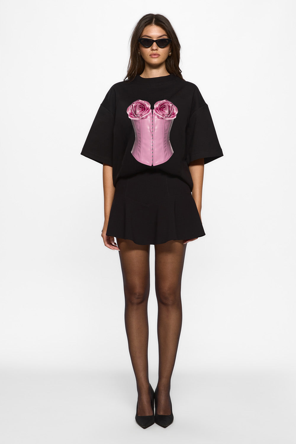 Charmante V2 printed Black T-Shirt