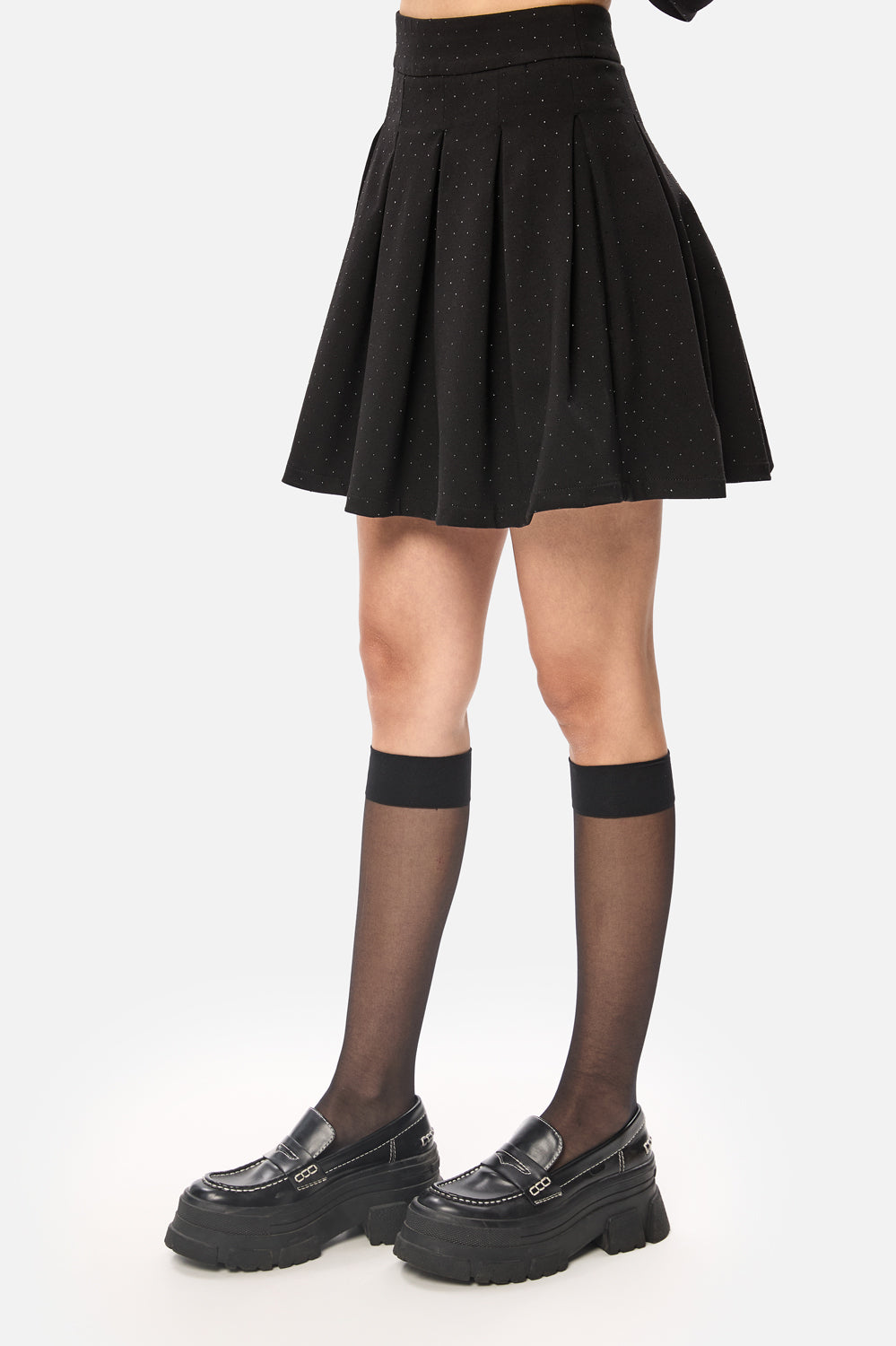 Fustă Rosa cu pietre strălucitoare aplicate pentru femei | Negru | Stil Modern & Elegant | Confort & Funcționalitate | Atelier Hamza