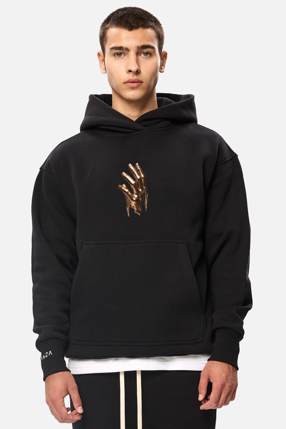 Midas printed fleece Black Hoodie
