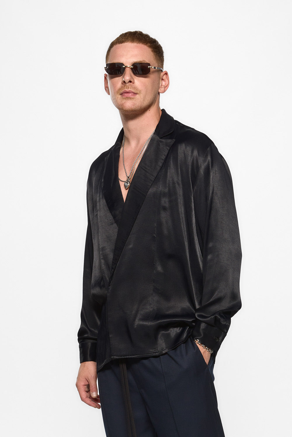 Thom black viscose Cardigan