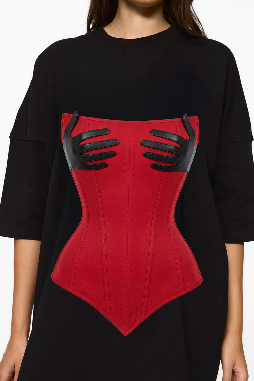 Noir V2 printed Black Dress