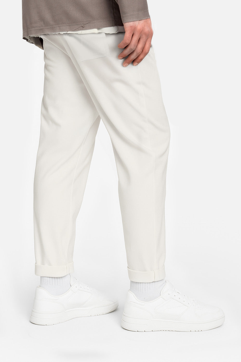 Pantaloni din stofa Thom | Bărbați | Alb | Stil Modern & Elegant | Confort & Funcționalitate | Atelier Hamza