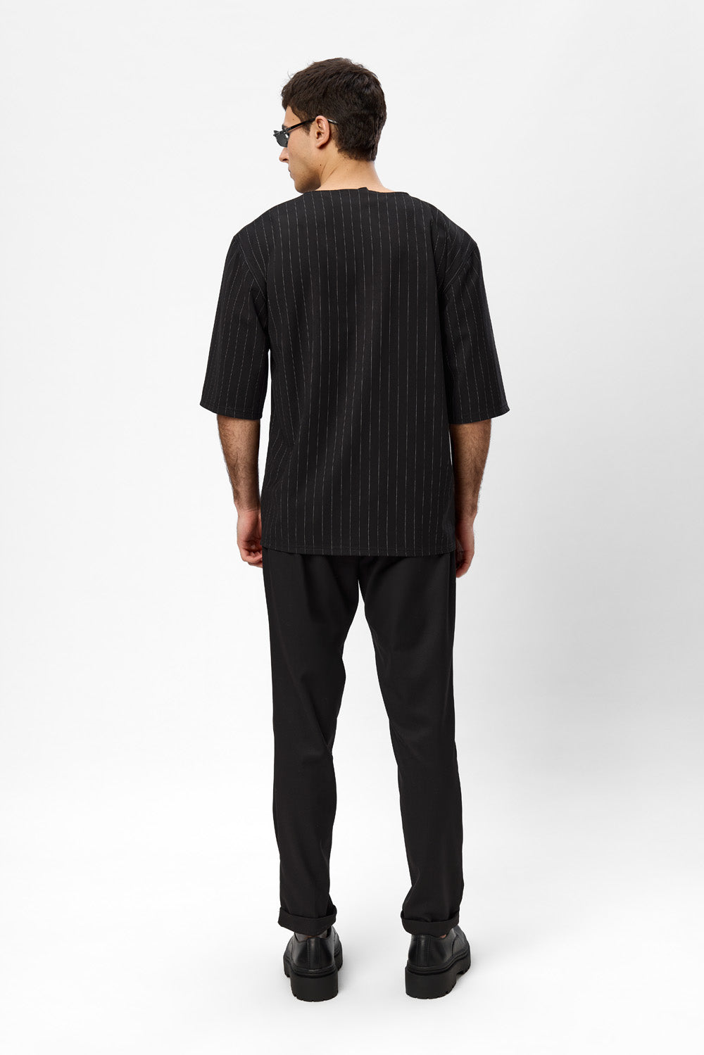 Thom striped black cloth T-shirt