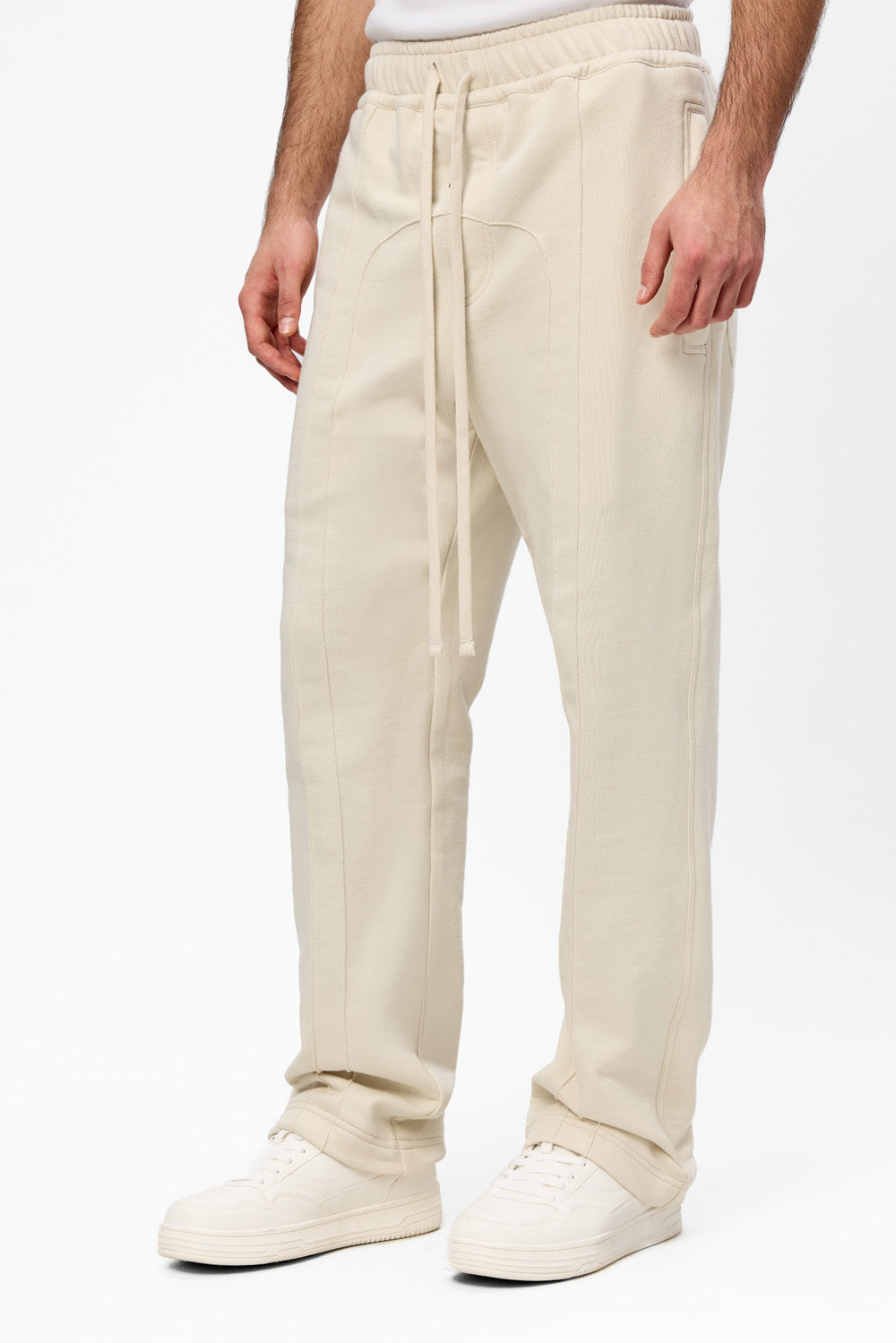 247 V2 Vanilla Cotton Pants with decorative stitches