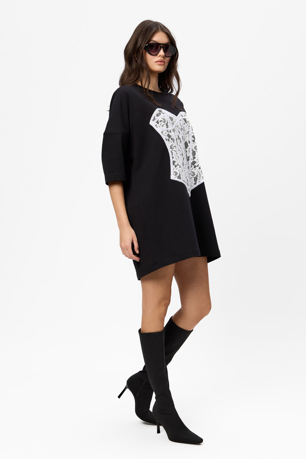 Silhouette Stitched Corset Black Dress