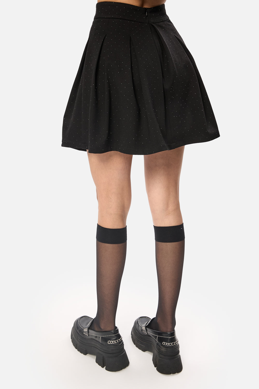 Fustă Rosa cu pietre strălucitoare aplicate pentru femei | Negru | Stil Modern & Elegant | Confort & Funcționalitate | Atelier Hamza